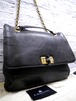 レア22万◆LANVIN PARIS ランバン AMALIA アマリア ダブルチェーンハンドル 2way レザー トート バッグ 黒◆ 希少なWチェーン大容量モデル