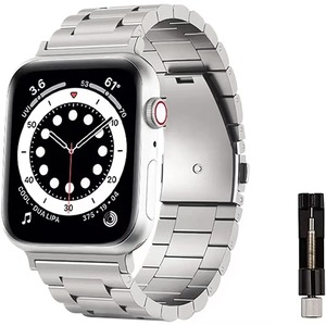 【数量限り】コンパチブル Compatible with apple watch バンド チタニウム製 アップルウォッチ バンド 軽量 雨、汗に強い apple watch Ultra3/Ultra2/Ultra/10/9/8/7/6/5/4/3/2/1 38mm 40mm 41mm 42mm 44mm 45mm 46mm 49mm 調節工具付き