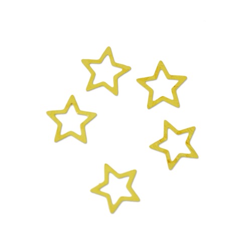 メタルパーツ フープスター 星型の中抜きパーツ ４ｍｍ×４ｍｍ ゴールド20p入り　mp10035