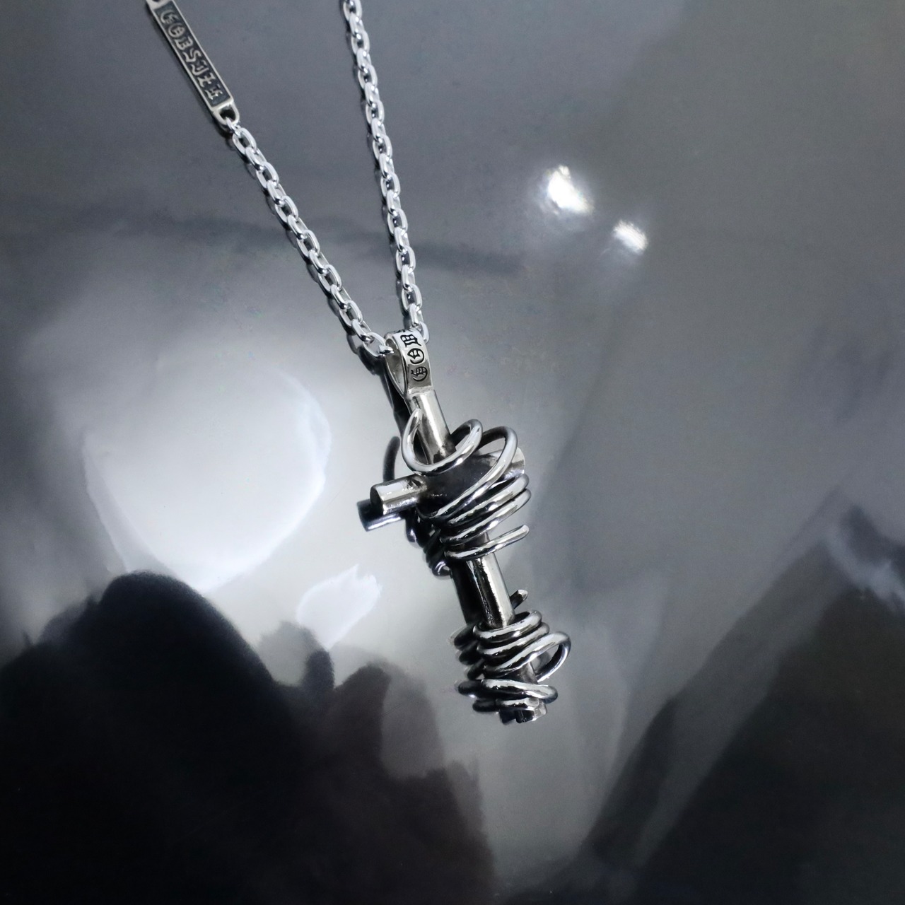 THORNY CROSS [LARGE] #2 NECKLACE with GODSIZE® I.D. TAG / ソーニークロス L #2ネックレス ゴッドサイズ® I.D.タグ