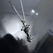 THORNY CROSS [LARGE] #2 NECKLACE with GODSIZE® I.D. TAG / ソーニークロス L #2ネックレス ゴッドサイズ® I.D.タグ