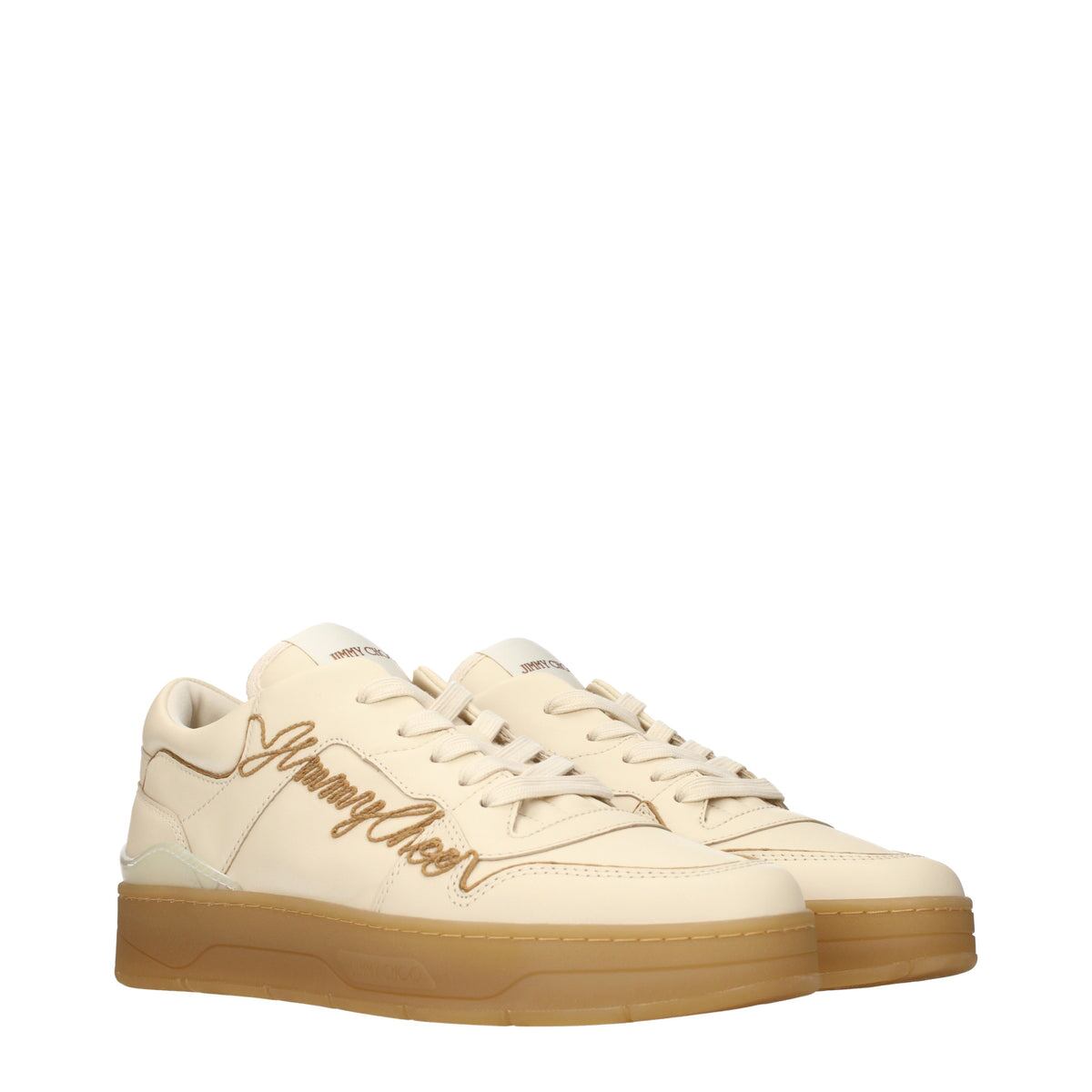 JIMMY CHOO ジミーチュウ メンズ スニーカー レザー ベージュ