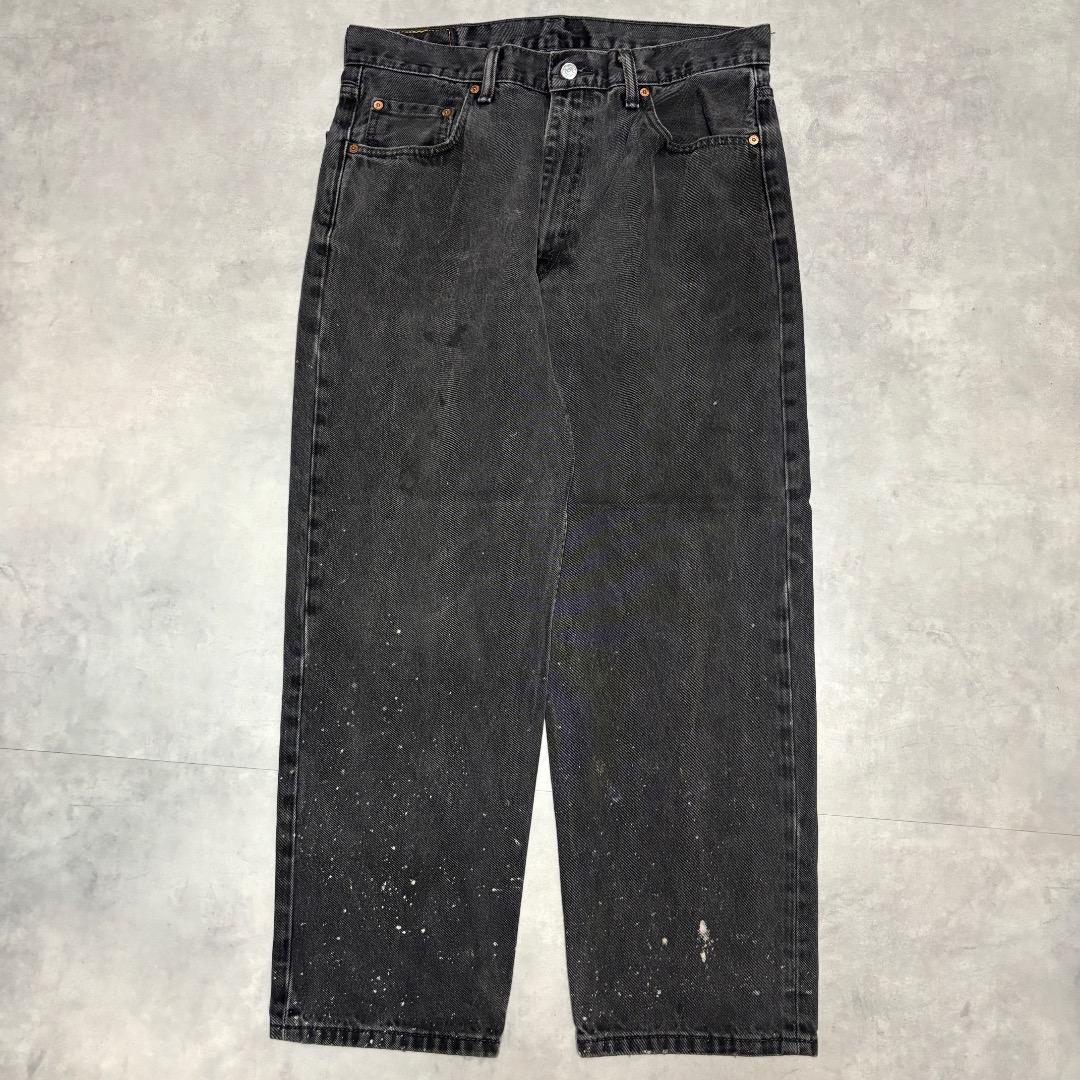 リーバイス550 Levis W36 ブラックデニム 黒 古着 22502