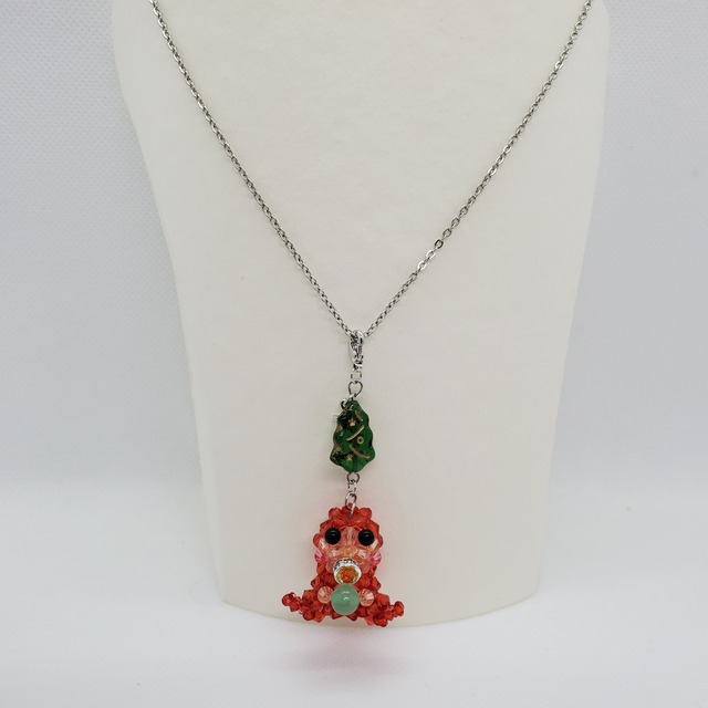 アベンチュリンとクリスマスツリーの幸運アクセサリー！サンタ赤ちゃんのビーズモチーフ