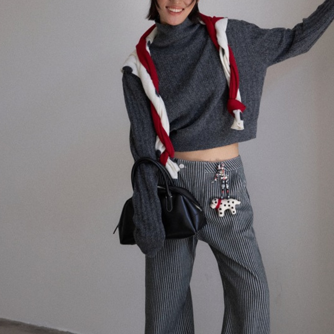 Ribbed Cropped Knit T4021