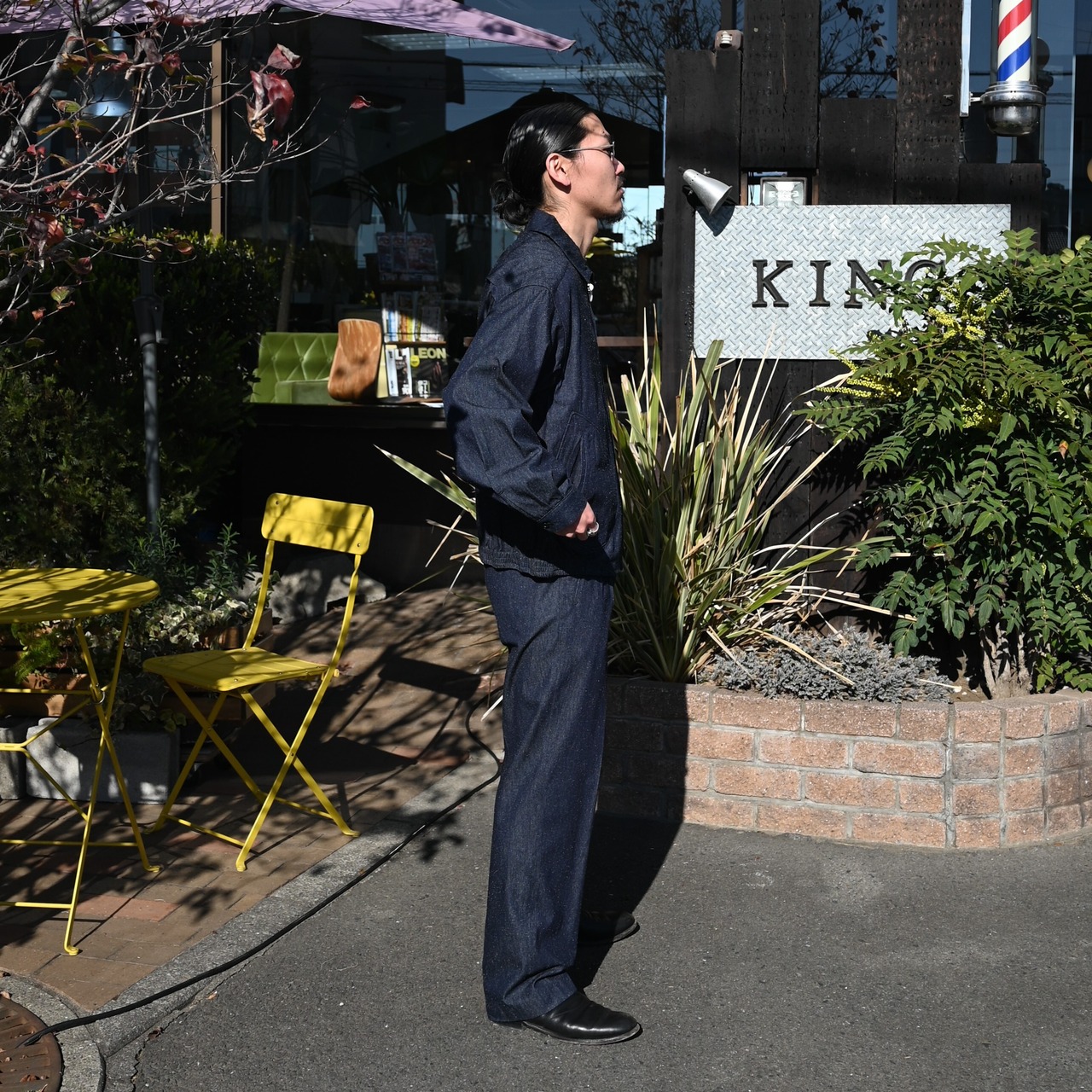 YASHIKI / Sekkei mohair Cardigan コーディネート