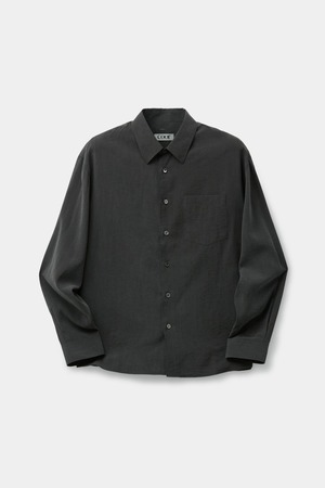 [COOR] Poplin Silk Blend Shirt (Charcoal Gray) 正規品 韓国ブランド 韓国通販 韓国代行 韓国ファッション クール クーア クアー COOR 日本 店舗