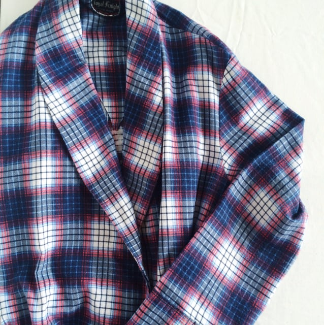 GRAN.philosophy LUXE 80's Vintage "Royal Knight" Flannel Check Men's Robe