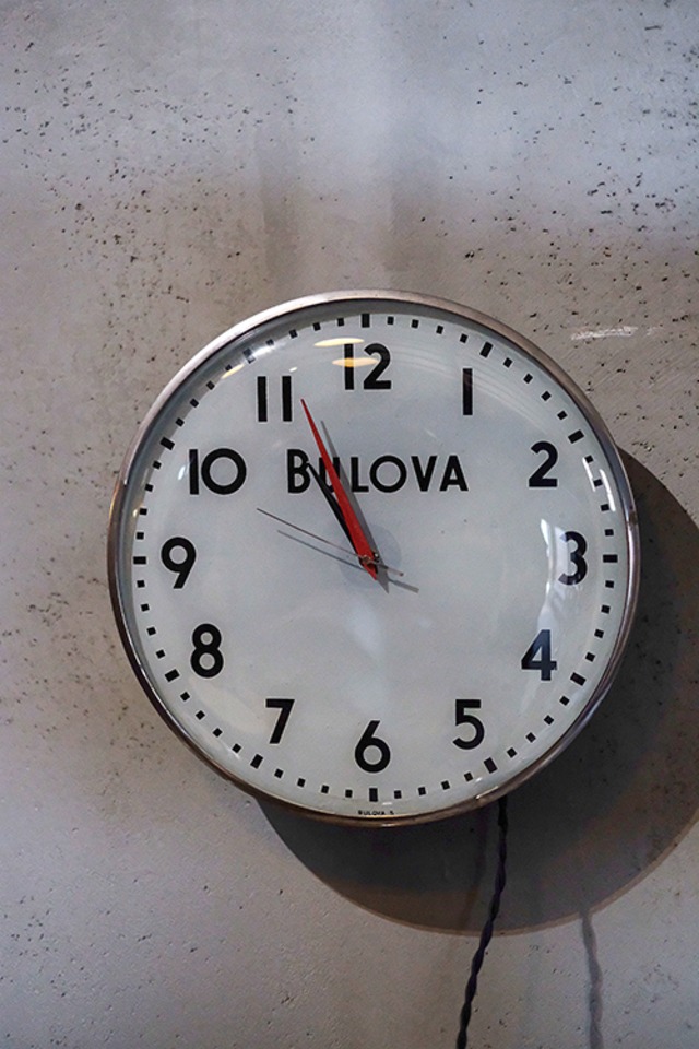 OT013_BULOVA VINTAGE WALL CLOCK