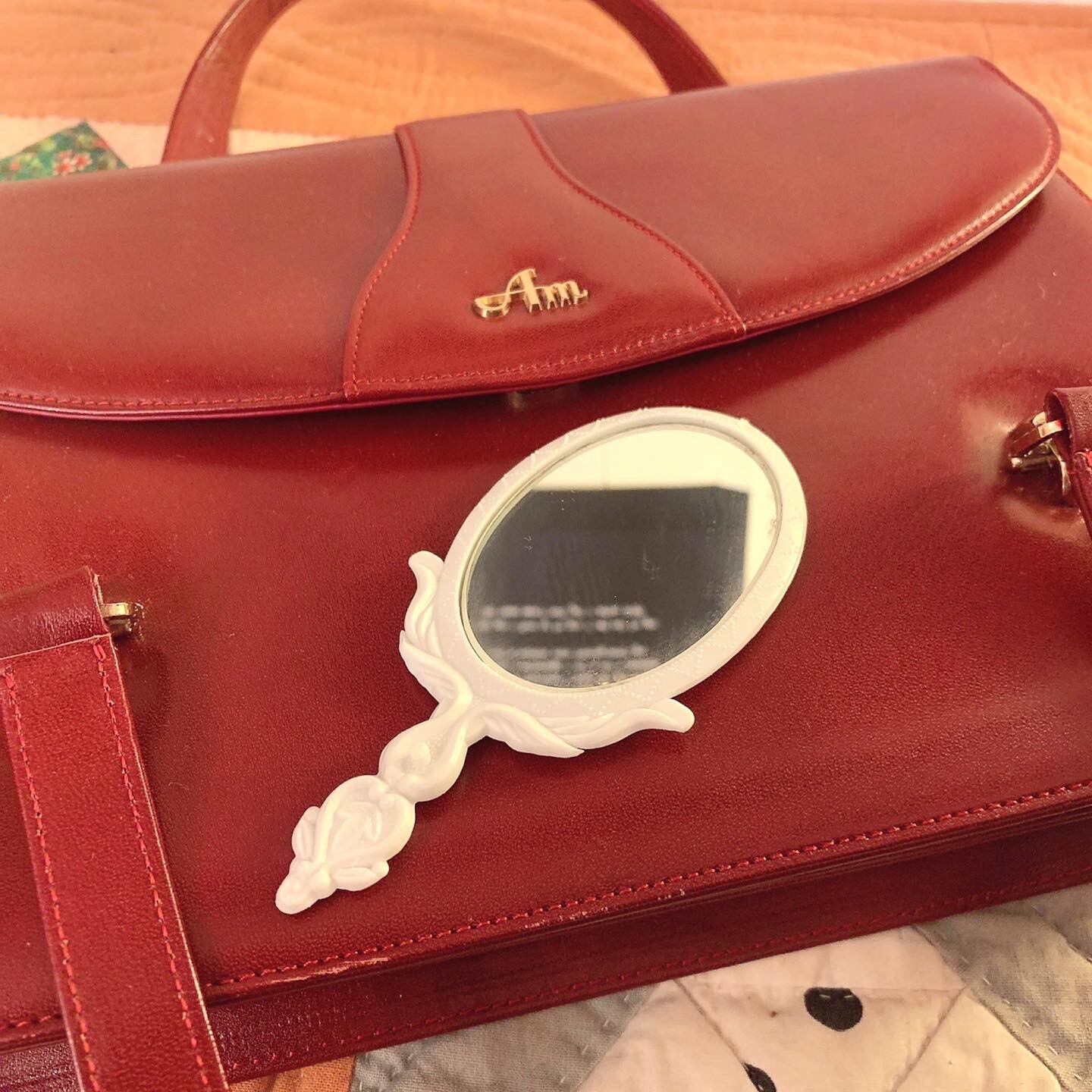 bordeaux square hand bag