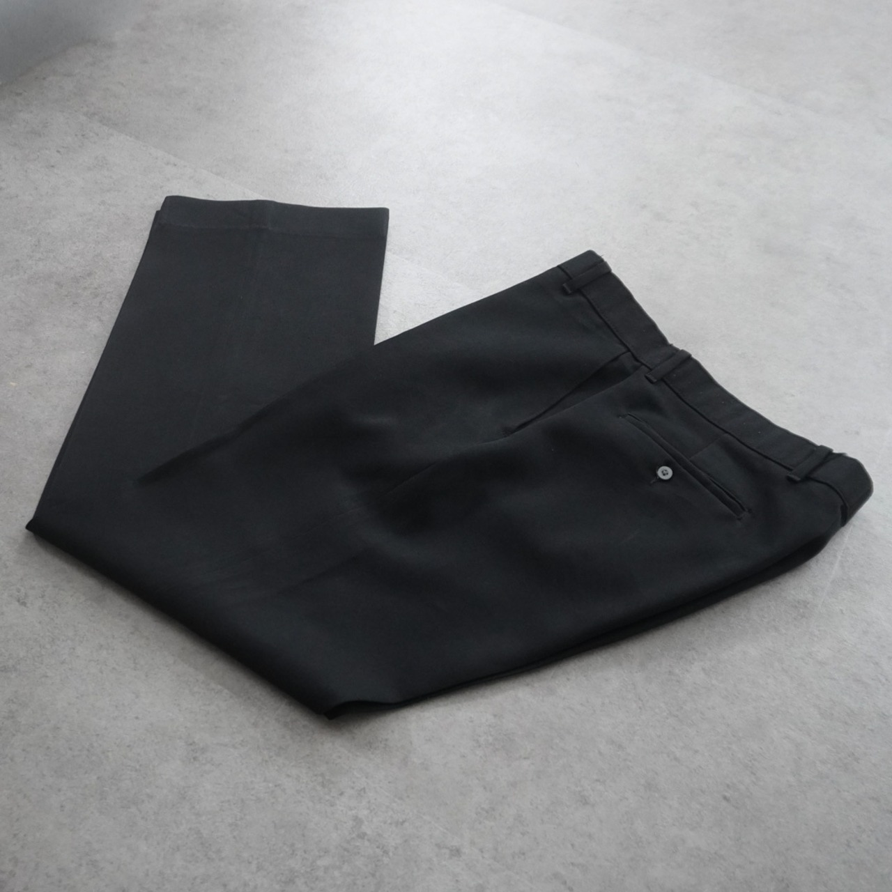 80s Levi's ACTION SLACKS BLACK "made in USA" [W33.5L29.5相当] 古着 - 1