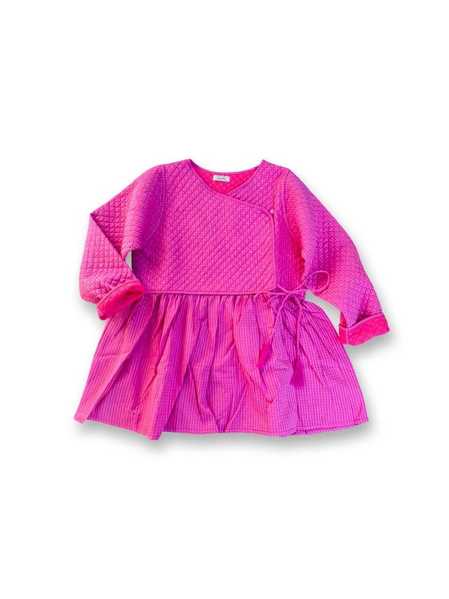 saruche サウスコットン キルティングラバリスタイルトップス　Pink