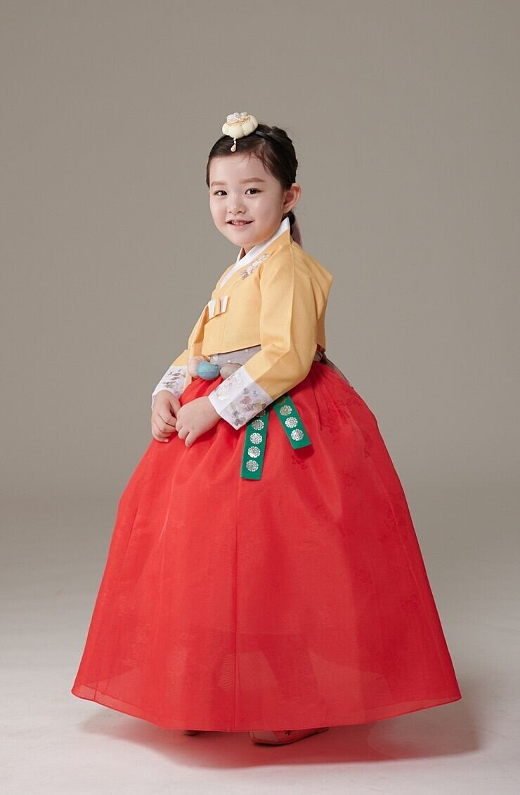 高価値セリー 専門店高級チマチョゴリ韓服ブルー黄色アイボリー切替刺繍入り その他 Www Solidarite Numerique Fr