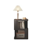 サイドテーブル スクエアサイドテーブル オープン収納棚付き リビング 寝室、オフィス