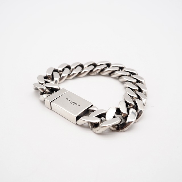 SAINT LAURENT PARIS カーブチェーン ブレスレット シルバー サンローランパリ