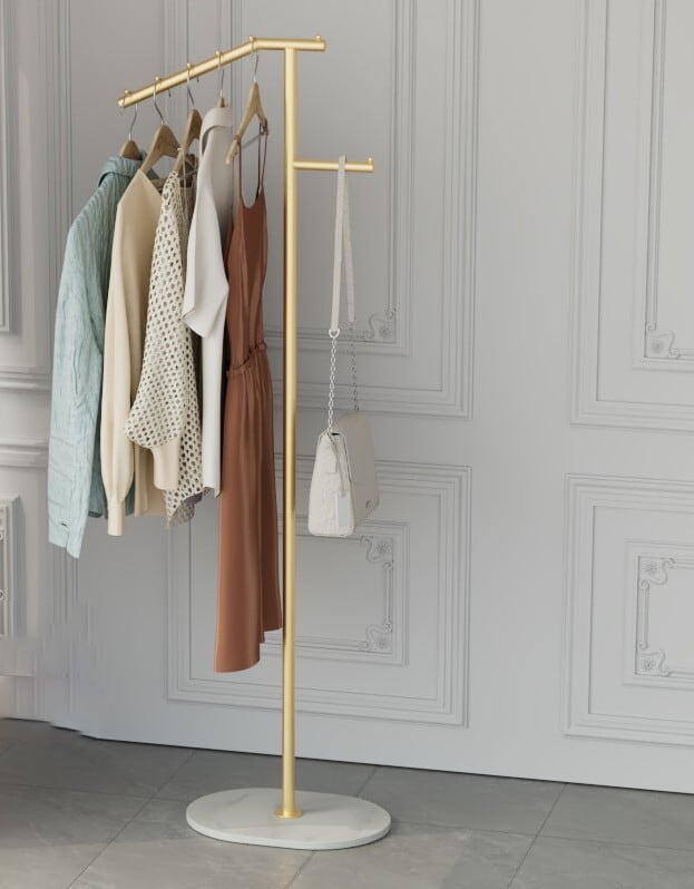 ハンガーラック スレート 台座 おしゃれ バッグ掛け パイプハンガー