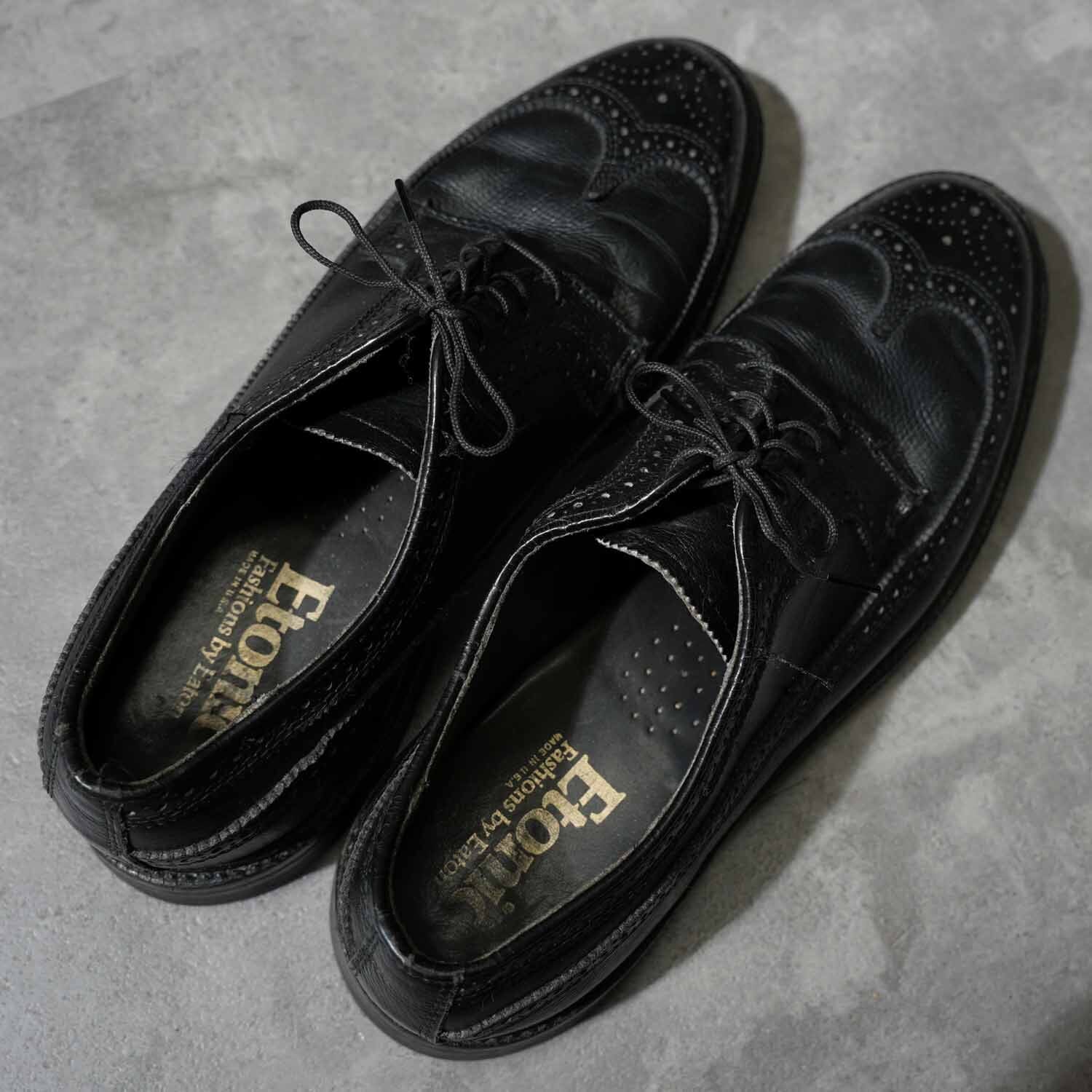 Etonic Fashions by Eaton ウイングチップ レザーシューズ ブラック