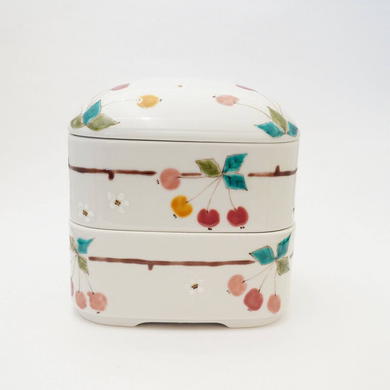 【色絵 遊 小高裕子】二段重 ひめりんご 3