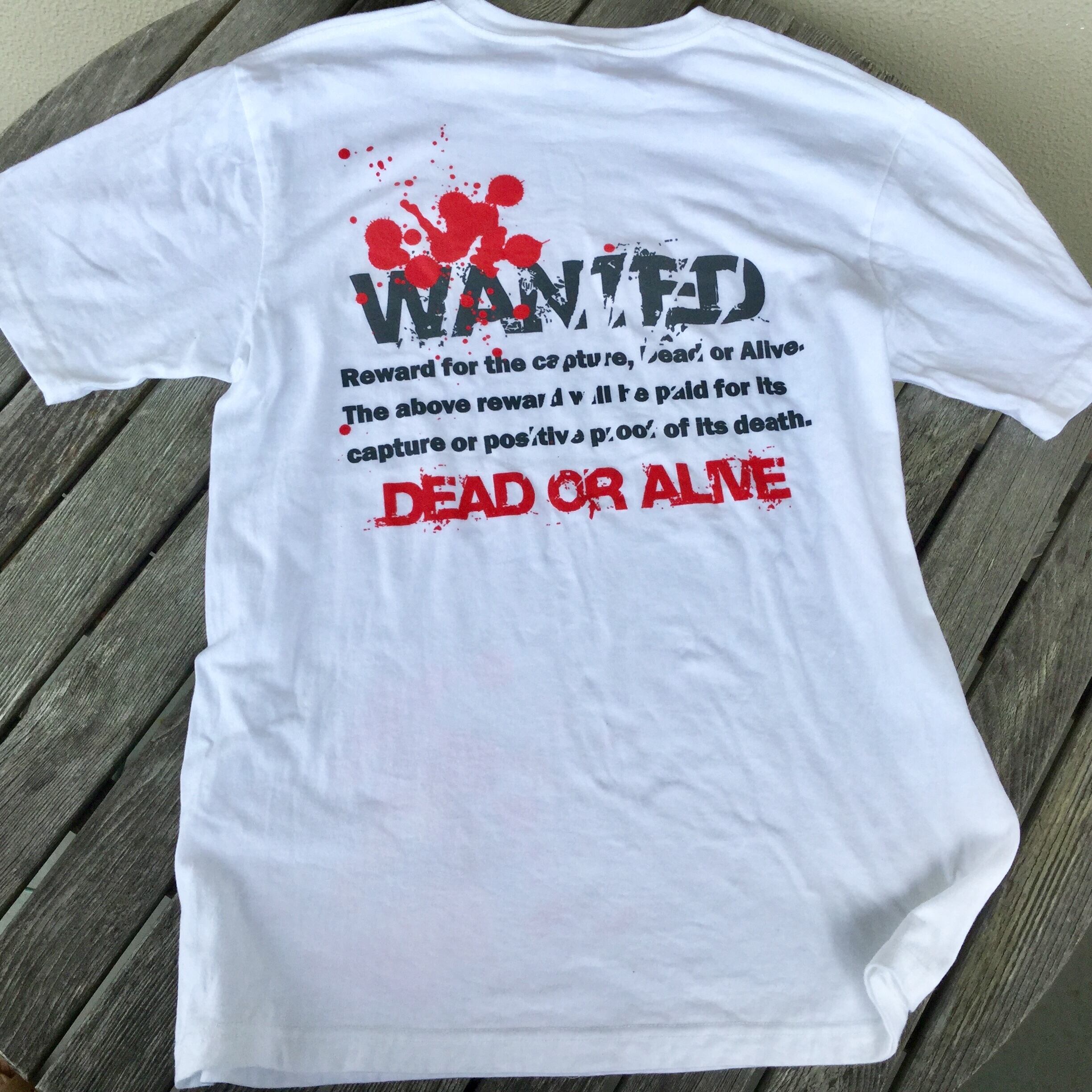 ヴィランTシャツ WANTED ホワイト