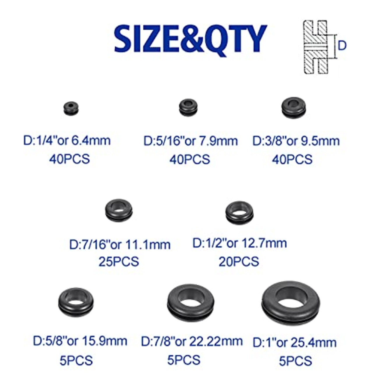 TAORAYO ケーブルグロメット ガスケットグロメット ラバーグロメット ゴムブッシング ケーブルグロメット ゴムブッシュ グロメットセット ケーブル保護 ワイヤープロテクター ワイヤーリング 電気ゴムグロメット ゴム製グロメット 連接リング 配線保護 両面保護 作業 配線 DIY修理ツール ゴム 配線グロメット ワイヤー保護用 ゴム配線 ラバー材質 耐久性 8種類サイズ 180個セット 収納ケース付き