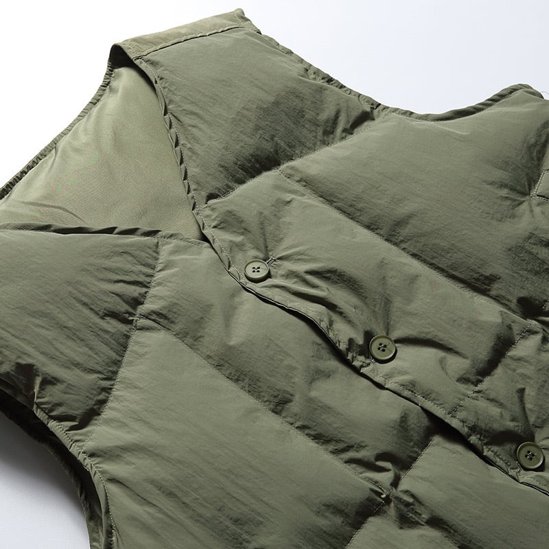 ノーカラー ダウンベスト / Collarless Down Vest | INOCENCE