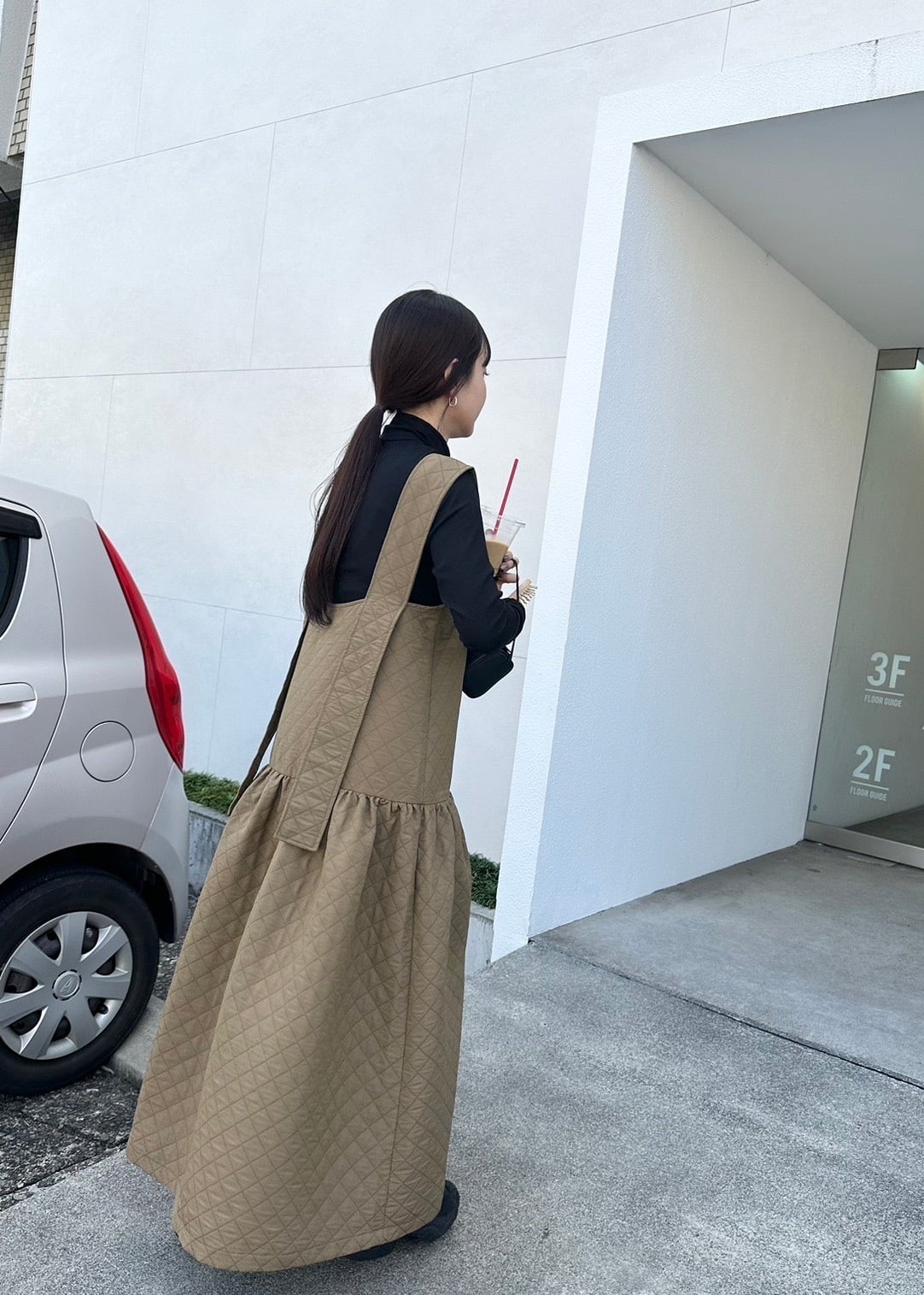 【AGAWD】バックベルトワンピース