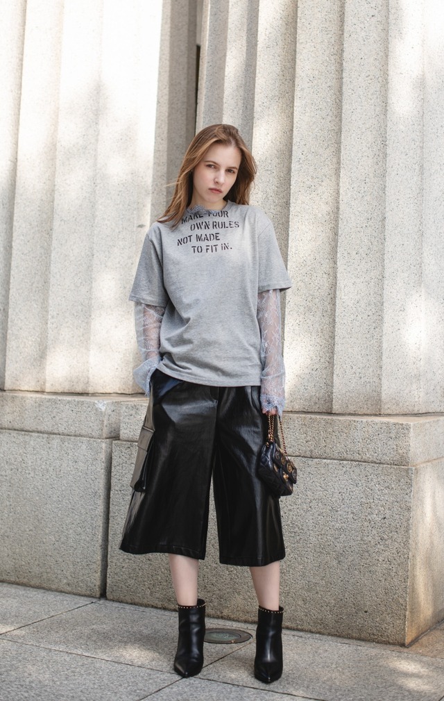 （select）ロゴTシャツ（ホワイト・グレー）