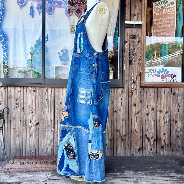 リメイクデニムジャンバースカート