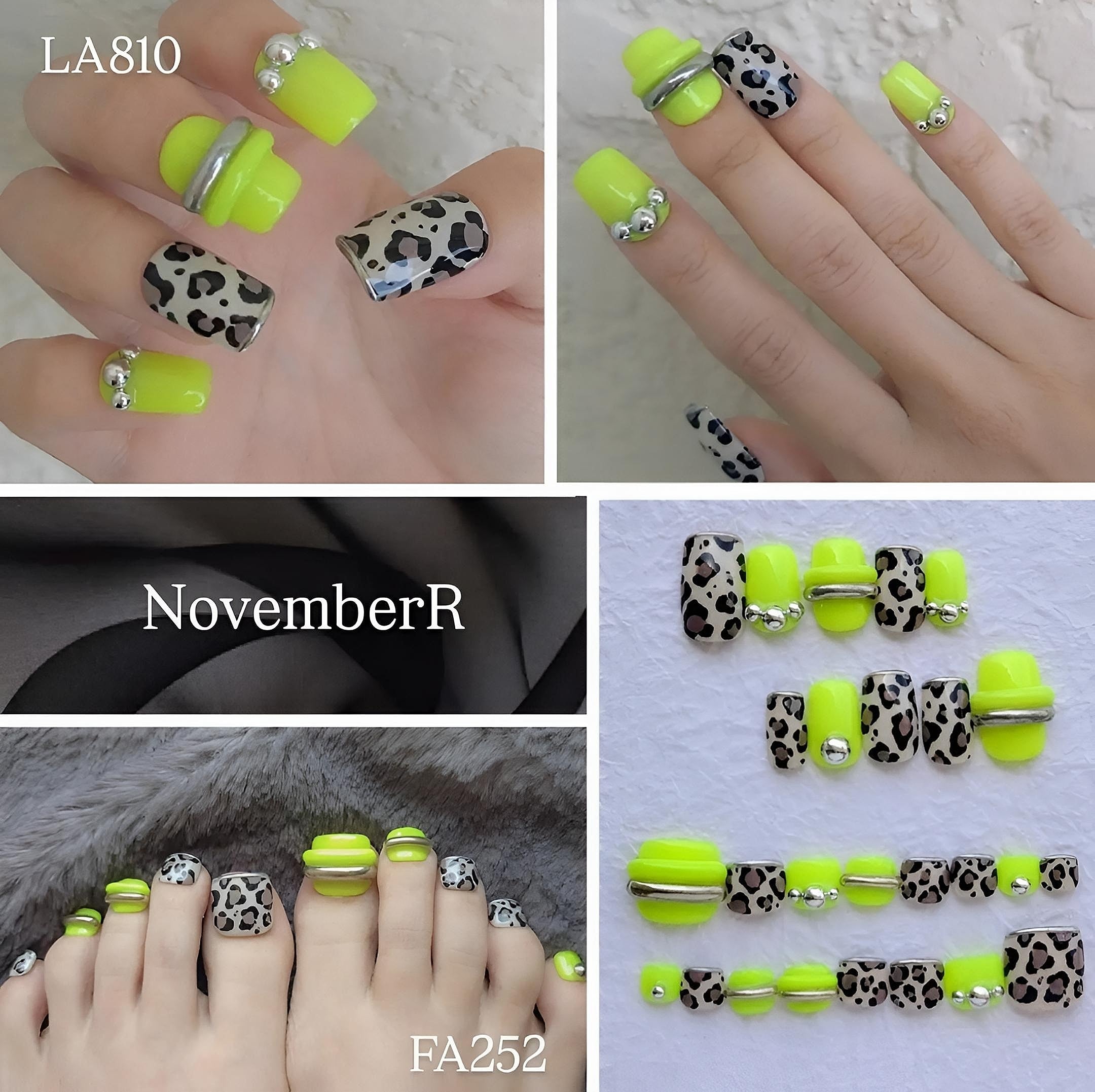 ネイルオーダー専用ページ　No.81 LA810☆SummerLeopardネイルチップ | NovemberR 〰️ネイルチップ販売〰️