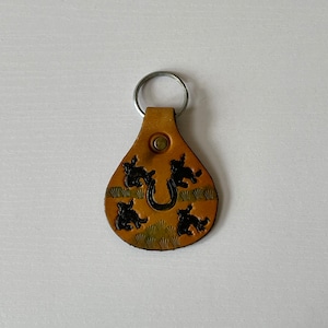 1970s Vintage Cowboy Craft Lather Keyring  W33