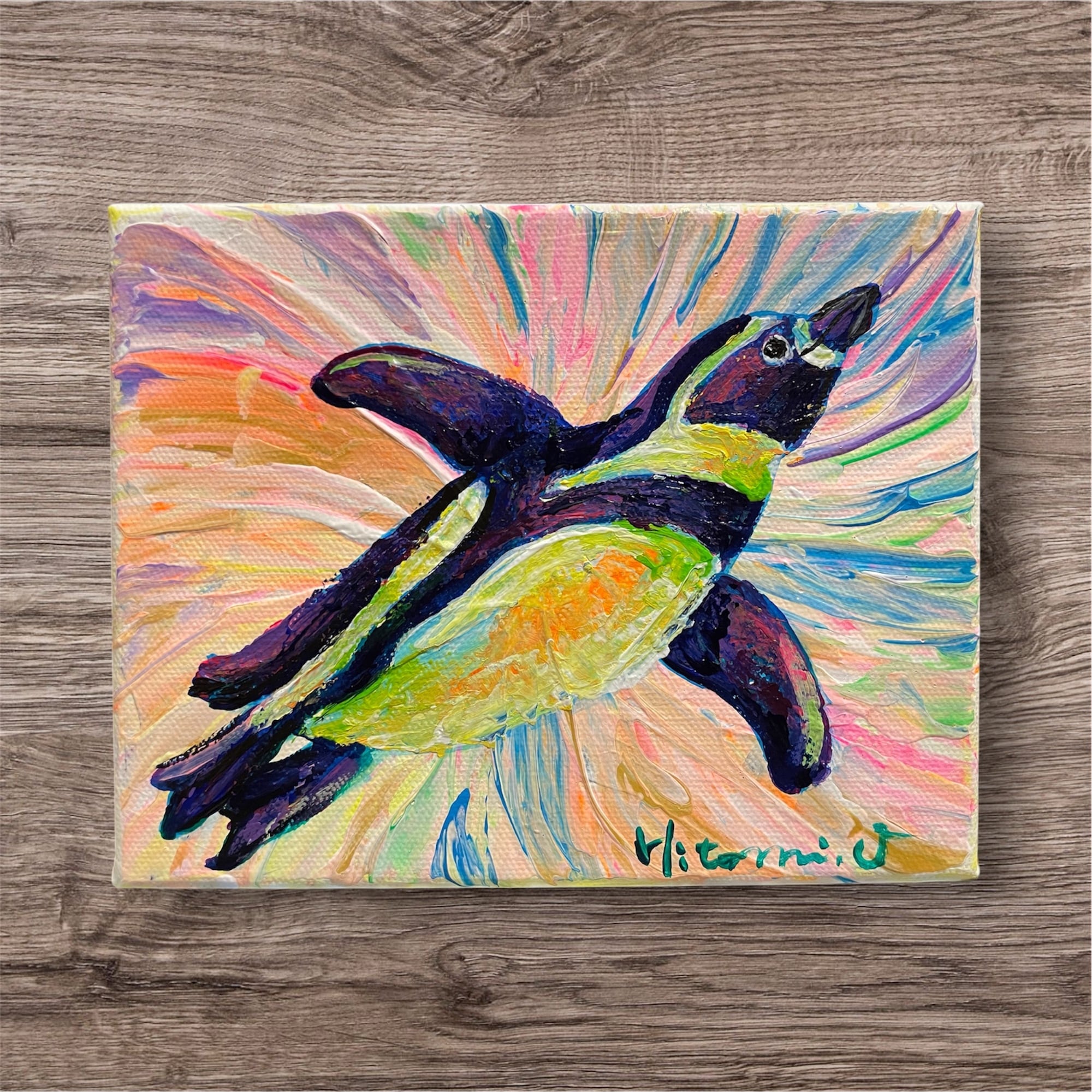A-132/24】動物画 ウミガメ 原画 絵画 現代アート キャンバス 真作 A-132/24】動物画 ウミガメ 原画 絵画 現代アート キャンバス 真作