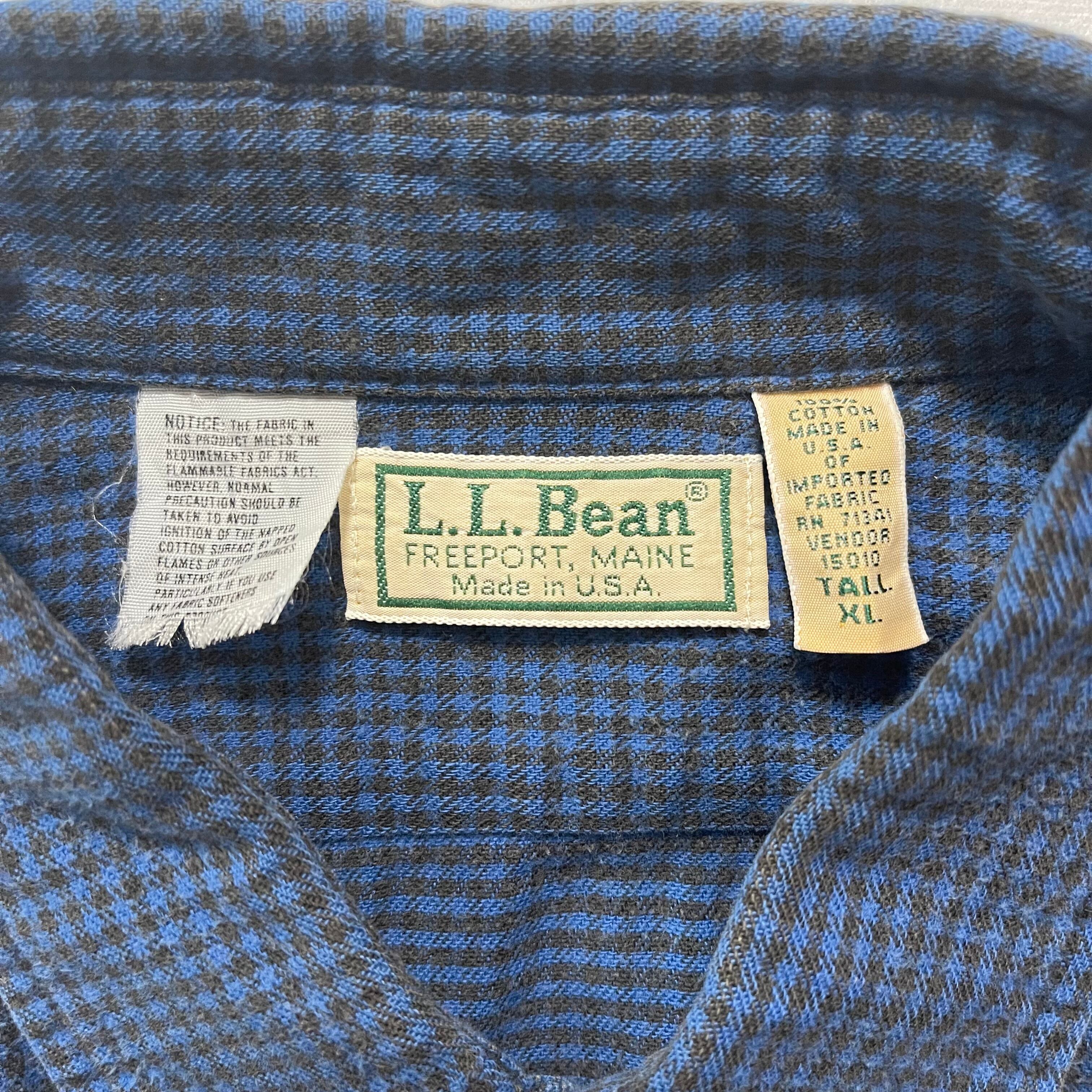 80's　USA 製　L.L.Bean エルエルビーン　長袖ネルシャツ