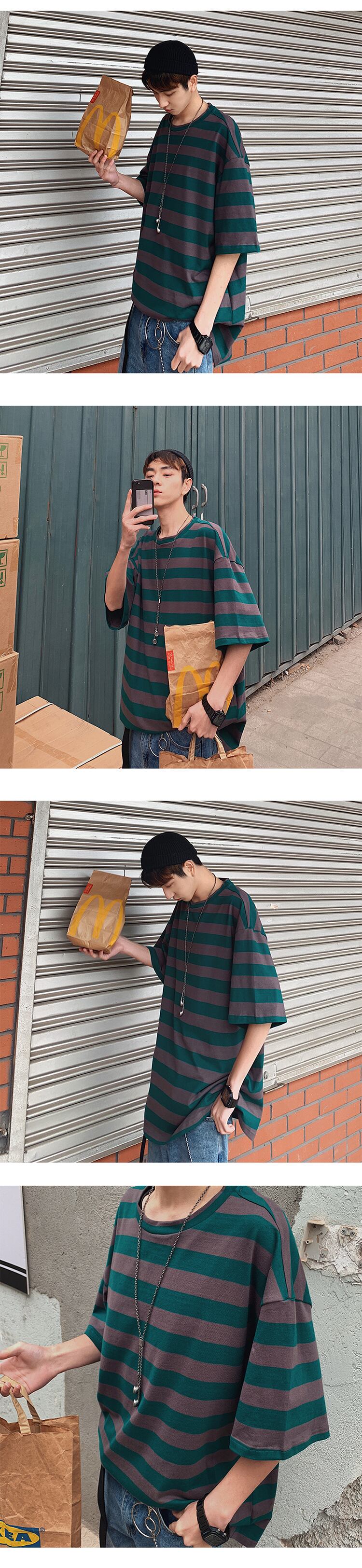 全3色 Tシャツ カットソー ボーダー カジュアル シンプル