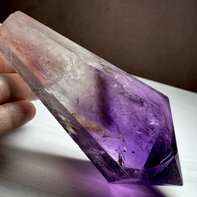 3.希少☆ロマネシュ鉱入り・色合い美麗☆アメジスト ワンド