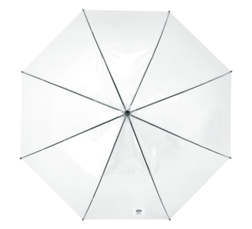 クリスタルハンドルシリーズ ビニール傘 ワンポイントロゴ（白）