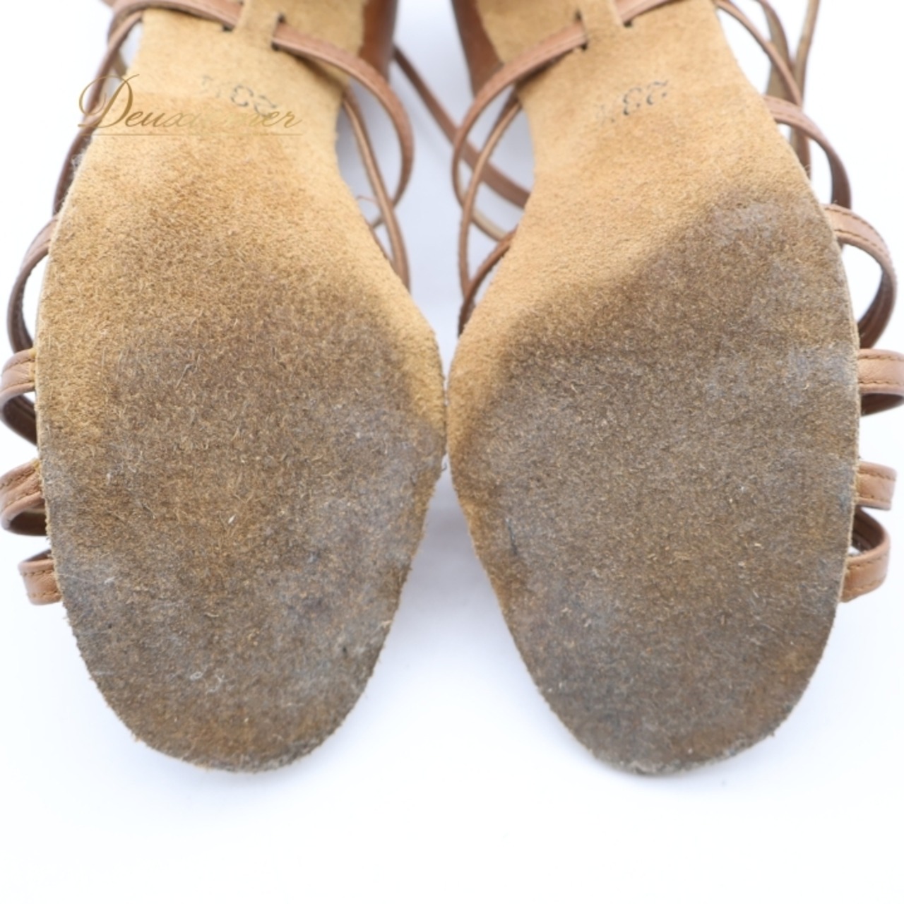 社交ダンス 衣装 ラテン シューズ ブラウン系 チャコット Chacott 23 1/2 茶 靴 くつ ヒール ストラップ 明るい 上品 かわいい ダンス衣装 光沢 ステージ イベント パーティー シンプル 練習 レッスン