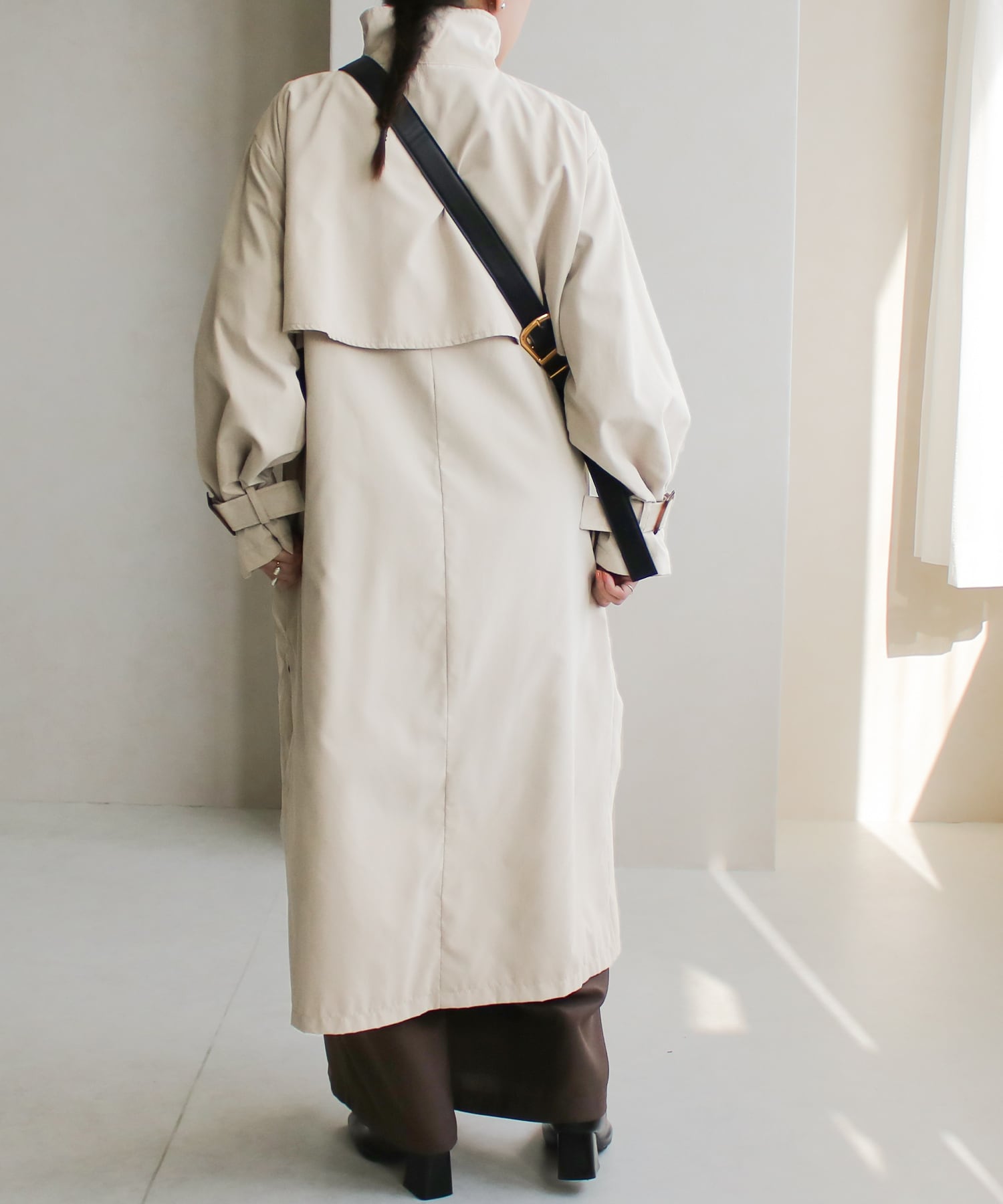 ヨーク付きスタンドカラーコート | SocialGIRL（ソーシャルガール公式）