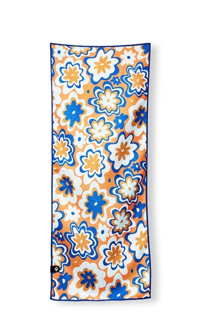 THE NOMADIX(ノマディックス)GROOVY FLOWERS BLUE ORANGE MINI TOWEL