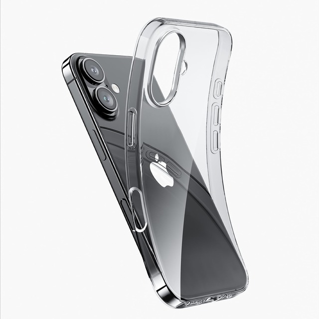 NIMASO iPhone 16用 軽量 ケース クリア ソフト カバー 耐衝撃 ワイヤレス充電対応 黄ばみにくい アイフォン16対応 ケース