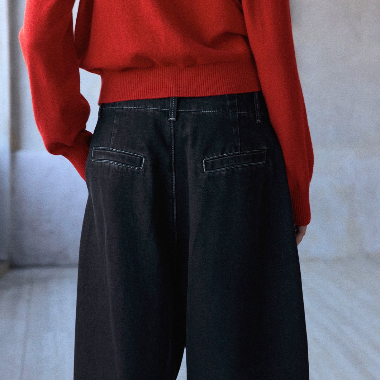 Wide Denim Pants T4127