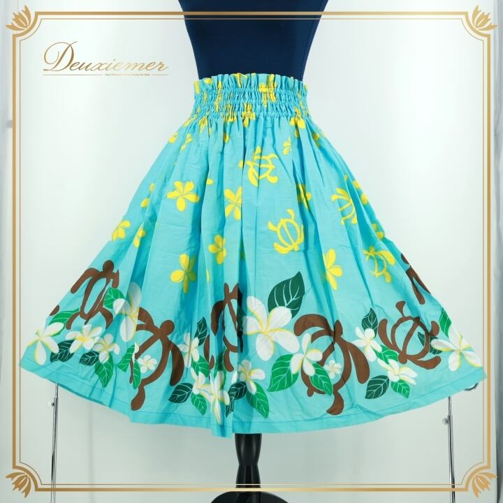 Tahiti Imports♦︎パウスカート♦︎フラダンス♦︎即購入OK❗️ Tahiti Imports パウスカート ブルーに白の花柄