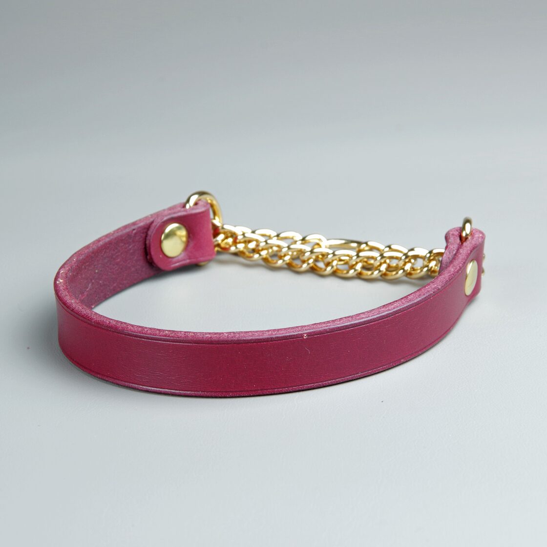 本ヌメ革のストレートハーフチョーク 【小型～中・大型犬サイズ】 | Pay ID 