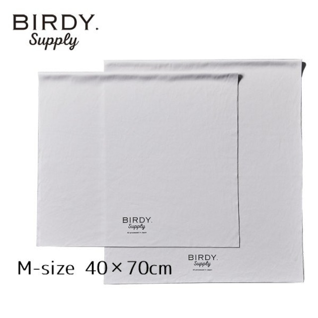 グラスタオル Mサイズ クールグレー 40×70cm BIRDY. Supply