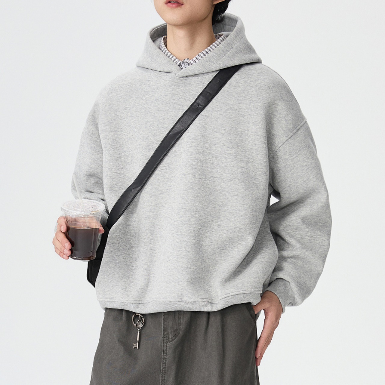 オーバーサイズ  プルオーバーパーカー af0041