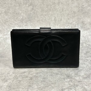 CHANEL シャネル 長財布 ラムスキン ブラック 5857-202201