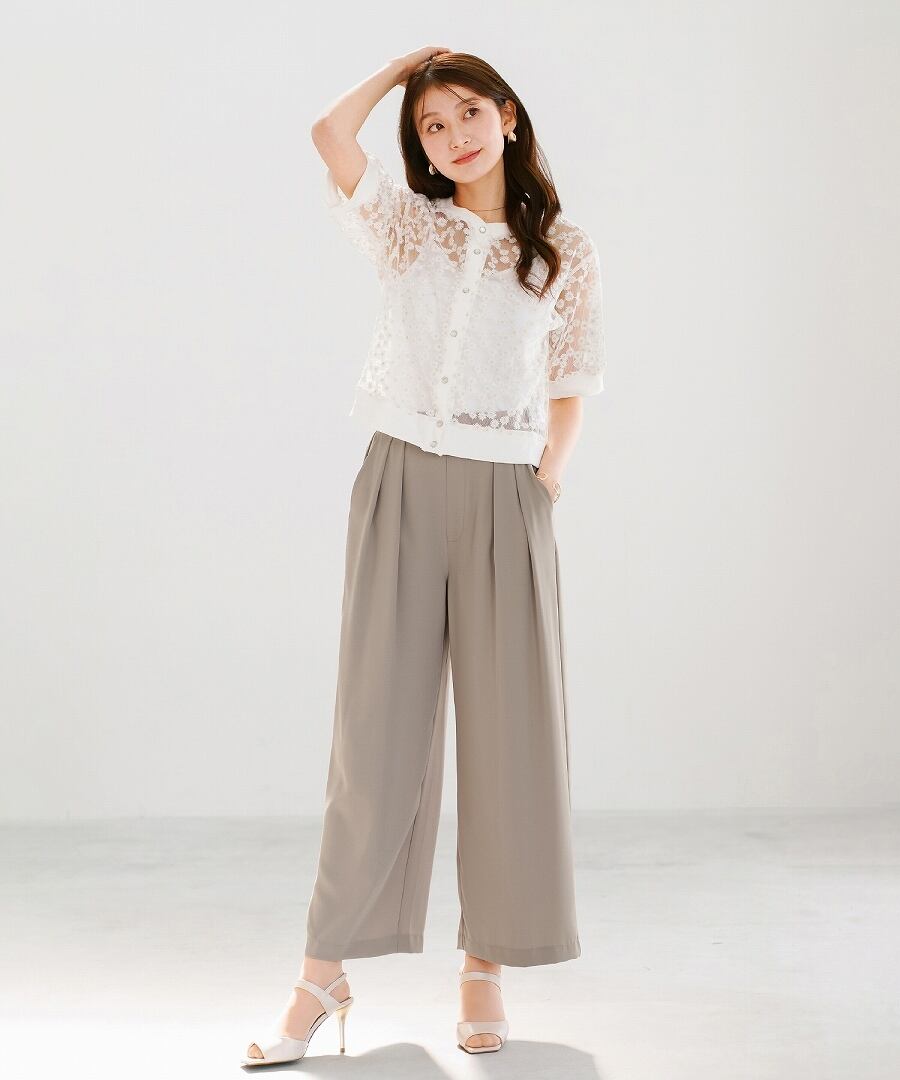 SALE 40％OFF】 デイジー刺しゅうレース・前後2WAYプルオーバー