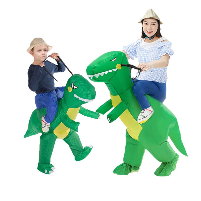 ティラノサウルス着ぐるみエアー恐竜ハロウィン仮装コスプレ人気ふくらむ空気エアコス