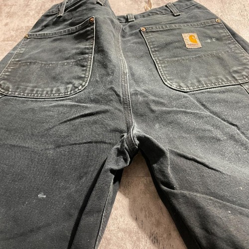 10s ブラック ダブルニー Carhartt B136 BLK W33 詳細写真18