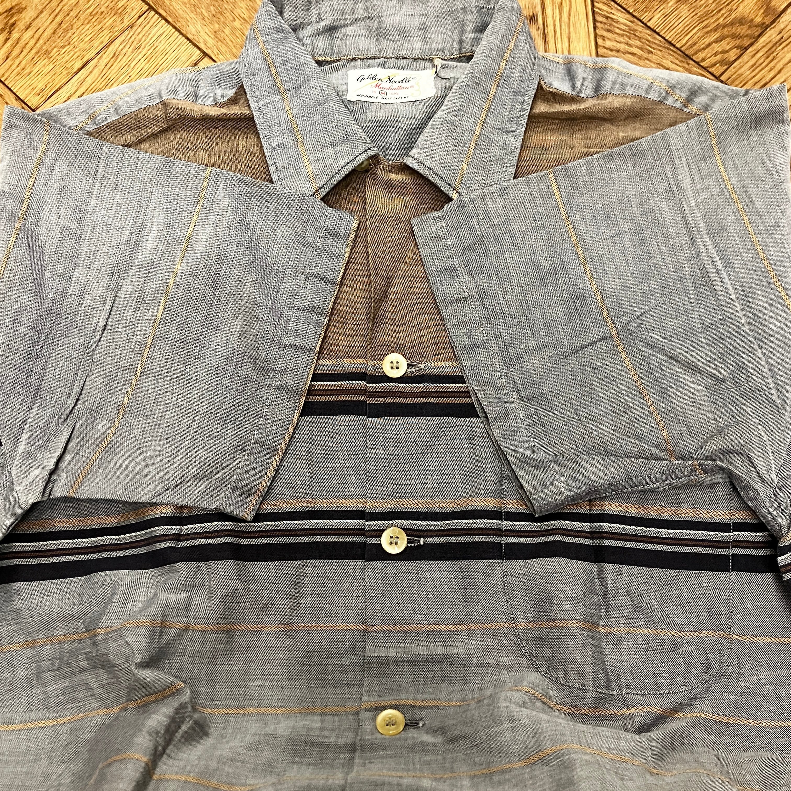 1960'S MANHATTAN S/S BORDER SHIRT | safarionline