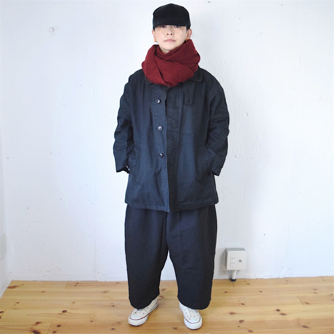 chisaki(チサキ) Nuum カシミヤセーブル ネックウォーマー(ターバン)インディゴのみ